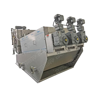 Slibontwateringsmachine met meerdere schijven voor de behandeling van voedselafvalwater