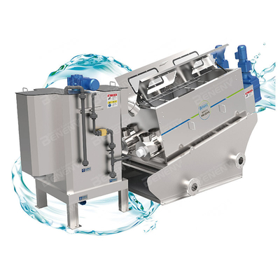 Slibverdikkingsapparatuur Slibschroefpers voor industriële afvalwaterzuiveringsinstallaties