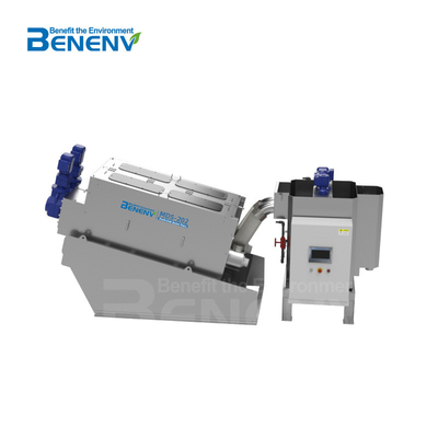 Verstoppingsvrije afvalwaterzuiveringsmachine Multi-Disk Schroefpers Goedkope slibmachine